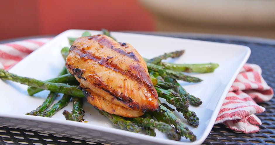 Photo of Grilled Chicken & Asparagus showing sugar content for acne analysis